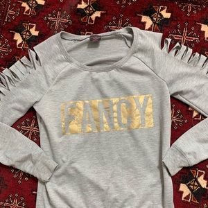 Activewear cute ripped fashion top